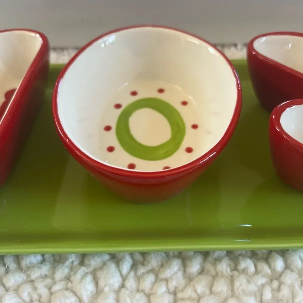 Living Quarters JOY Holiday Serving Dish Bowls Platter